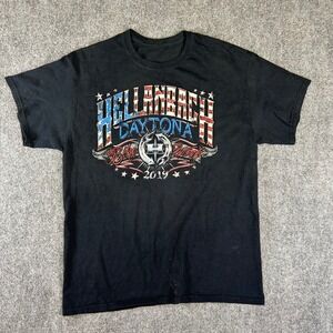 Hellanbach Daytona Bike Week 2019 Skull Graphic T-Shirt Black Mens Large